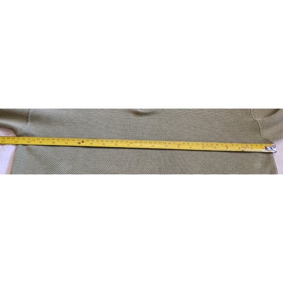 Tommy Bahama Polo Shirt Silk Cotton Blend Men's Medium Green Ribbed - Picture 8 of 10